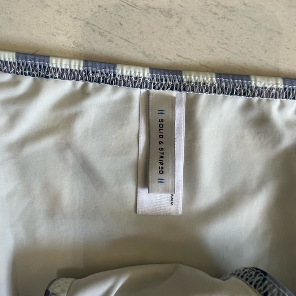 Solid & Striped The Morgan Bikini Top Navy Gingham - Picture 4 of 9